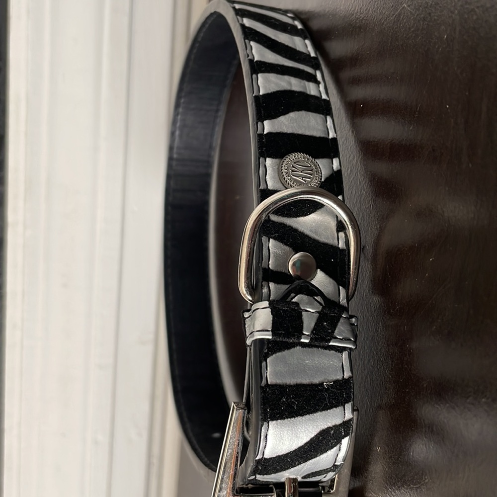 AKC Adjustable Dog Collar Zebra Print